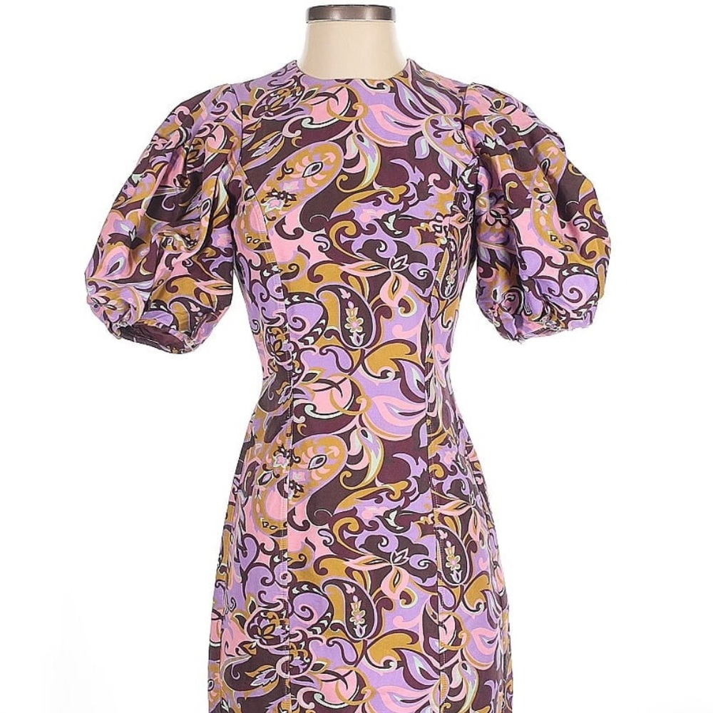 Ted Baker Pink and Brown Swirl Mini Dress